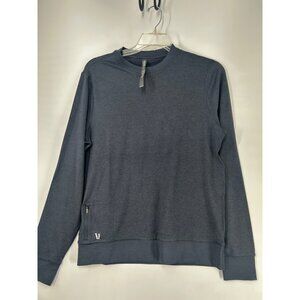 Vuori Mens Ponto Performance Crew MEDIUM Navy V224 ACTIVE WEAR EUC